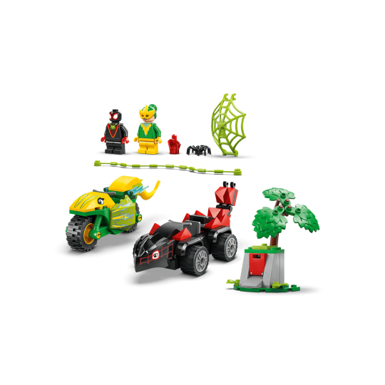LEGO Marvel 11198 : Course-poursuite entre Spin et Electro en dino-véhicules