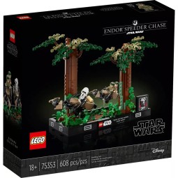 Lego Star Wars 75353 - Diorama de la course-poursuite en speeder sur Endor
