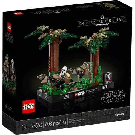 Lego Star Wars 75353 - Diorama de la course-poursuite en speeder sur Endor