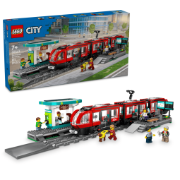 LEGO City 60423 : Le tramway et la station du centre-ville