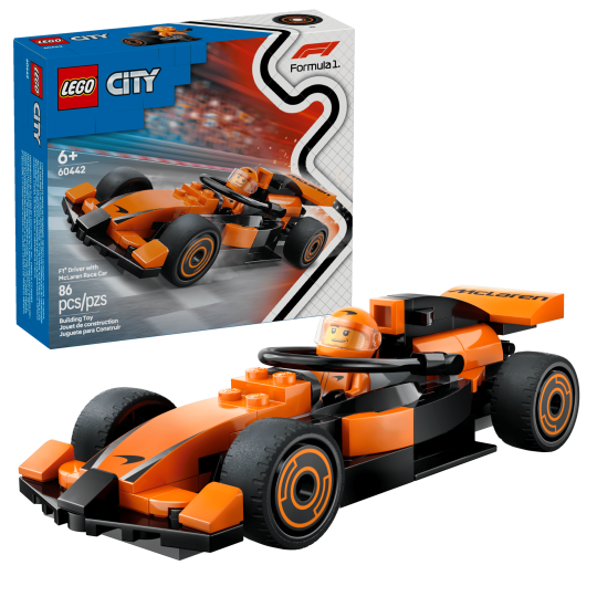 LEGO City 60442 : Voiture de course McLaren avec pilote de F1