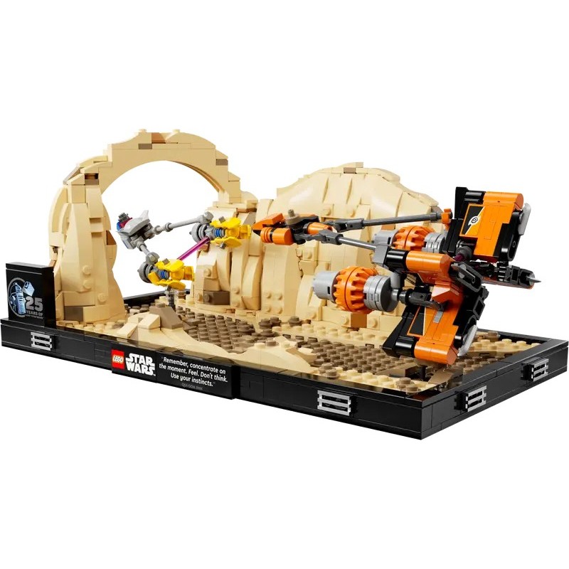 lego Diorama de la course de podracers de Mos Espa