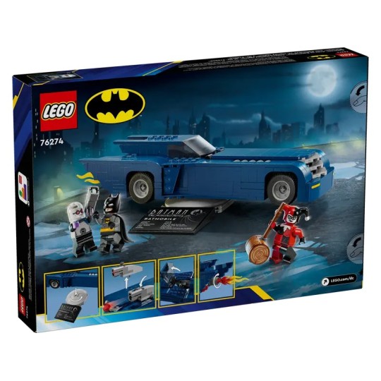 lego Batman avec la Batmobile contre Harley Quinn et Mr. Freeze