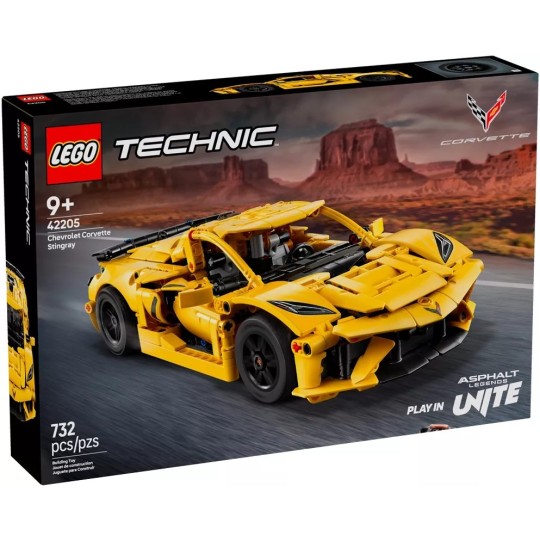 Lego Technic 42205 - Chevrolet Corvette Stingray Jaune