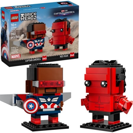 Lego Star Wars 40668 - Captain America et Hulk rouge - BrickHeadz