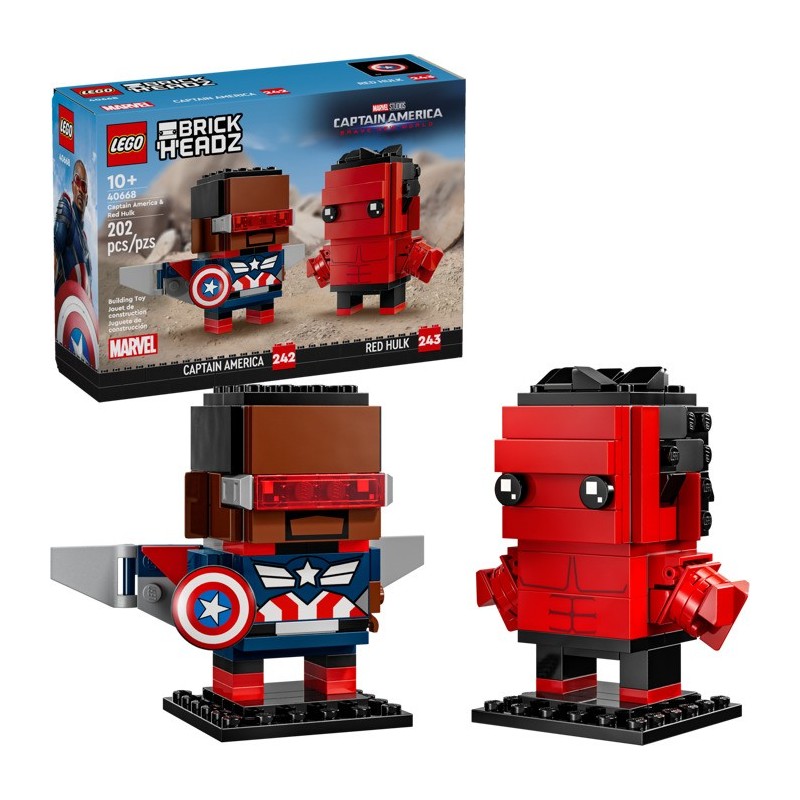 Lego Star Wars 40668 - Captain America et Hulk rouge - BrickHeadz