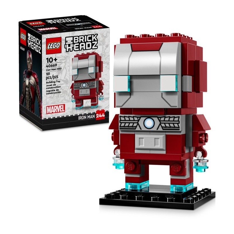 Lego Marvel 40669 -  Figurine d'Iron Man MK5 - BrickHeadz