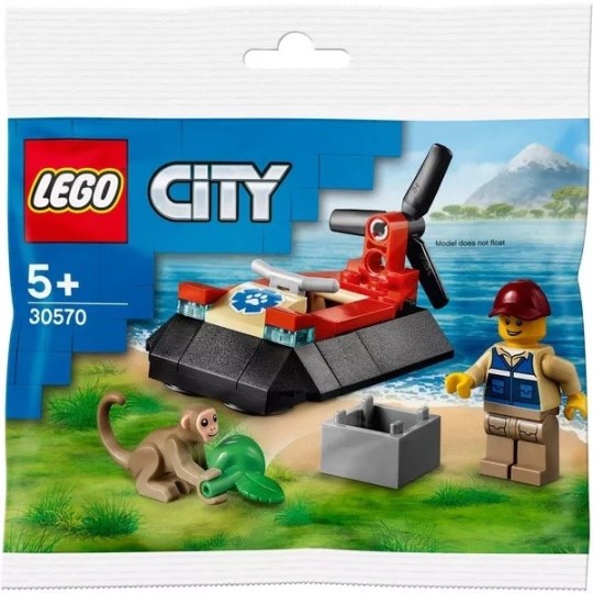 Lego City 30570 - L'aéroglisseur de sauvetage des animaux sauvages (Polybag)