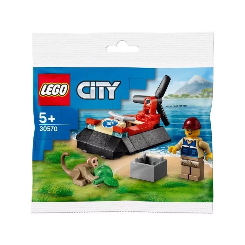 Lego City 30570 - L'aéroglisseur de sauvetage des animaux sauvages (Polybag)