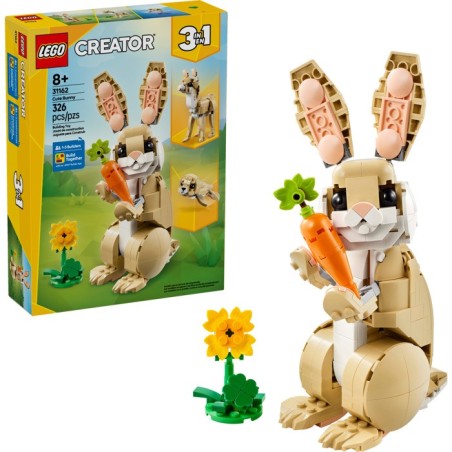 LEGO 31162 L'adorable lapin - Creator 3-en-1 - Figurine Animaux - GoldenBrick - Promo Soldes Lego Hiver 2026 Ete