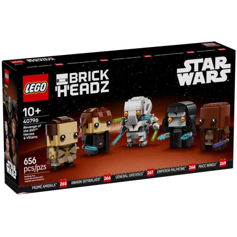 LEGO Star Wars 40796 BrickHeadz La Revanche des Sith - Figurines à construire - Soldes Promo Lego 2026
